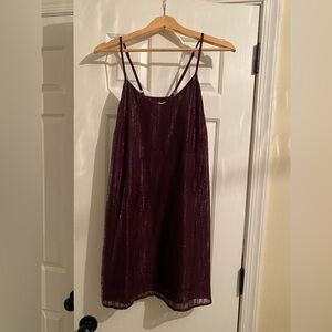mi ami burgundy sequined cocktail dress. New.